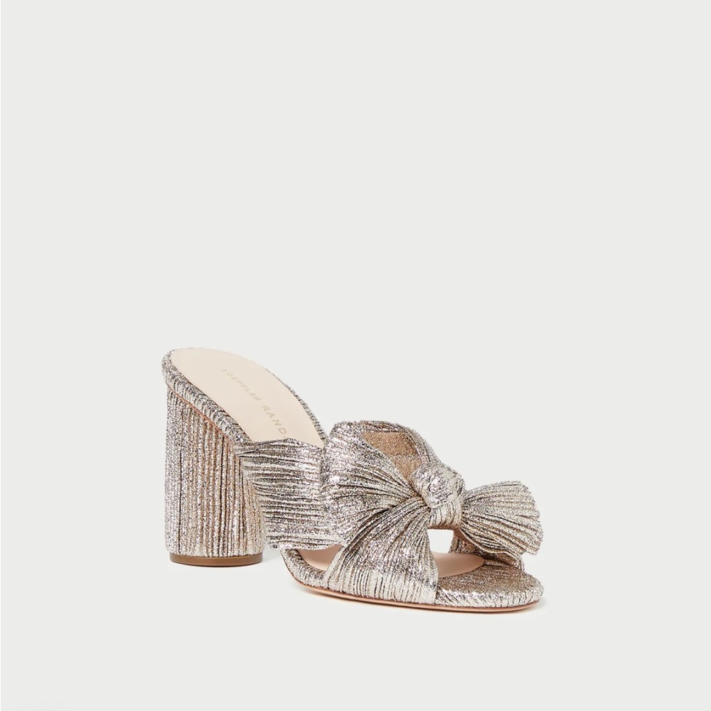Loeffler Randall Penny Champagne Pleated Bow Heel